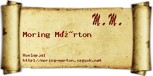 Moring Márton névjegykártya